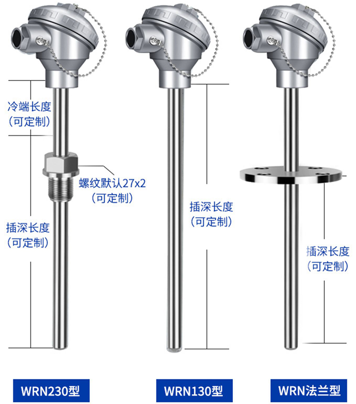 鉑銠熱電偶產品分類圖